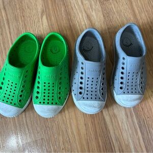 Native Green and Gray Water Shoes Lightweight Slip-On